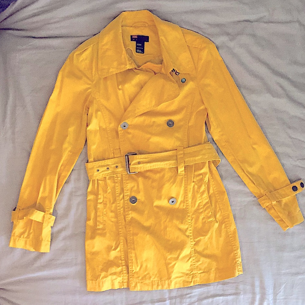 Diesel Yellow Trench coat, size S